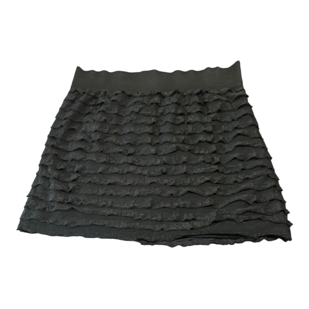 Express Ruffled Mini Skirt Women's Size M Black